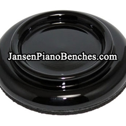Jansen Small Wood Caster Cup - Polished Ebony Finish