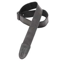 Levy's Black Leather Guitar Strap