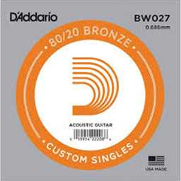 Daddario BW027 .027 Bronze Wound Guitar String