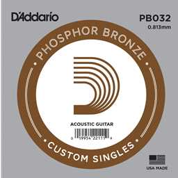 D'Addario .032 Phosphor Bronze Guitar String