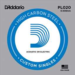 Daddario PL020 .020 Plain Steel Guitar String