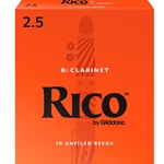 Rico Bb Clarinet Reeds Strength 2.5  Box of 10