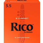 Rico Bb Clarinet Reeds Strength 3.5 Box of 10