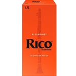 Rico Bb Clarinet Reeds Strength 1.5 Box of 25