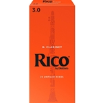 Rico 25RICL3 Bb Clarinet Reeds Strength 3 Box of 25