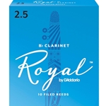 Rico Royal Bb Clarinet Reeds Strength 2.5 Box of 10