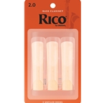 Rico 3RBC2 #2 Bass Clarinet Reeds Card of 3