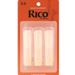 Rico 3RBC3 #3 Bass Clarinet Reeds Card of 3