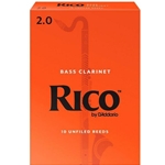 Rico Bass Clarinet Reeds Strength 2 Box of 10