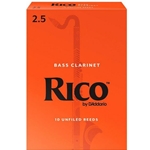 Rico Bass Clarinet Reeds Strength 2.5  Box of 10