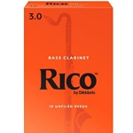 Rico Bass Clarinet Reeds Strength 3 Box of 10