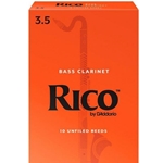 Rico Bass Clarinet Reeds Strength 3.5 Box of 10
