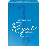 Rico Royal Bass Clarinet Reeds Strength 2.5 Box of 10