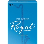 Rico Royal Bass Clarinet Reeds Strength 3 Box of 10