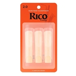 Rico 3RBS2 #2 Bari Sax Reeds Card of 3