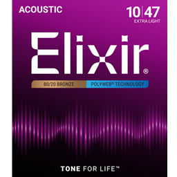 Elixir 11000EL Extra - Light Polyweb Acoustic Guitar Strings