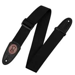 Levy's Black Nylon Suede End Guitar Strap