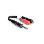 Hosa YPR102 6" Y Cable 1/4" Male TRS to Dual RCA Female