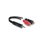 Hosa 6" Y Cable 3.5mm Male TRS to Dual RCA Female