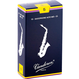 Vandoren Traditional Alto Saxophone Strength #5 Reeds - Box of 10