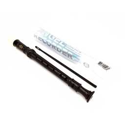 Angel Black Plastic 1-Piece Soprano Recorder with Ivory Mouthpiece