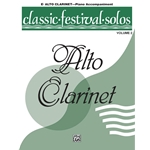 Alfred    Classic Festival Solos for E-Flat Alto Clarinet Volume 2 - Piano Accompaniment