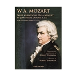 Nine Variations on a Minuet by Jean-Pierre Dupont, K. 573 for Flute and Piano