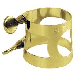 Amplate Alto Sax Ligature Gold Lacquer