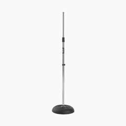 On Stage Chrome Microphone Stand Round Base