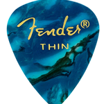 Fender 351 Shape Premium Celluloid Moto Picks Thin Ocean Turquoise 12 Pack