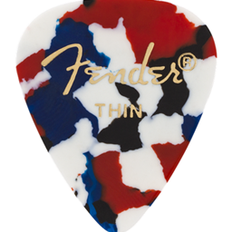 Fender 351 Shape Premium Celluloid Moto Picks Thin Confetti 12 Pack