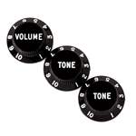 Fender Stratocaster Knobs Black (Volume, Tone, Tone)