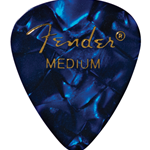 Fender 351 Shape Premium Celluloid Moto Picks Medium Blue, 12 Pack