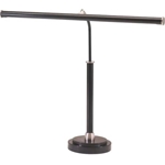 House of Troy Black LED Piano Desk Lamp with Satin Nickel Accents