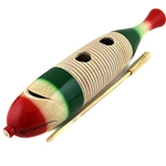 Perkins Fish Shape Wood Guiro with Scratcher