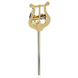 Amplate Thin Stem Straight Trumpet Lyre Gold Lacquer