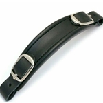 Trophy Black Leather Parallel Mount Instrument Case Handle