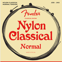 Fender Nylon Acoustic Guitar Strings 130 Clear/Silver Ball End Gauges .028-.043