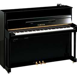 Yamaha B2SC2PE Silent b Series 45" Acoustic Upright Piano with Bench, Polished Ebony
