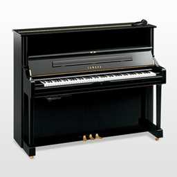 Yamaha U1SH2PE Silent Professional Collection Series 48" Acoustic Upright Piano With Bench, Polished Ebony