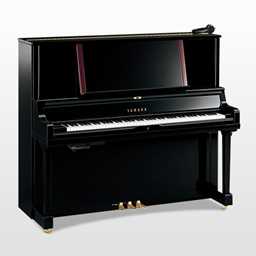 Yamaha YUS5SH2PE Silent Upright Professional Collection Series 52" Acoustic Upright Piano with bench, Polished Ebony