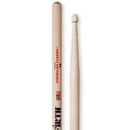 Vic Firth American Classic Hickory 7A Drumsticks, Wood Tip