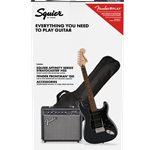 Squier Affinity Series Stratocaster HHS Electric Guitar Package, Charcoal Frost Metallic