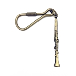 Aim Clarinet Antique Brass Keychain