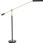 House of Troy LED Floor Grand Piano Lamp - Black with Polished Brass