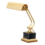 House of Troy Piano Desk Lamp 10" - Polished Brass with Black Marble