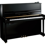 Yamaha B3SC3PE Silent b Series 48" Acoustic Upright Piano with Bench, Polished Ebony