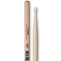 Vic Firth American Classic Hickory ROCK Drumsticks, Nylon Tip
