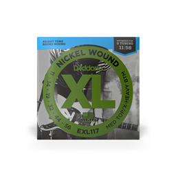 D'Addario EXL117 XL Nickel Wound Medium Top/Extra Heavy Bottom Gauge 11-56 Electric Guitar Strings