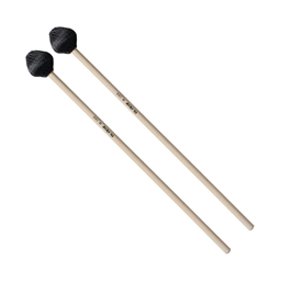 Vic Firth VFM186 Corpsmaster Multi-Application Series Medium Weighted Rubber Core Cord Vibraphone Mallets - Black